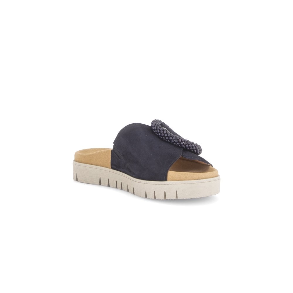 Buckle Slide by Gabor - Navy Blue 36