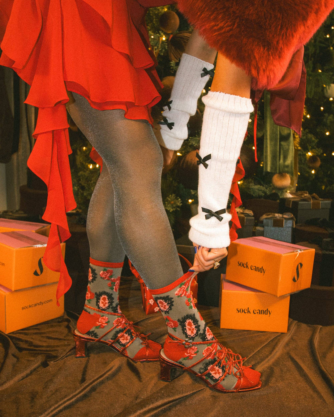 Cameo Rose Sheer Crew by Sock Candy