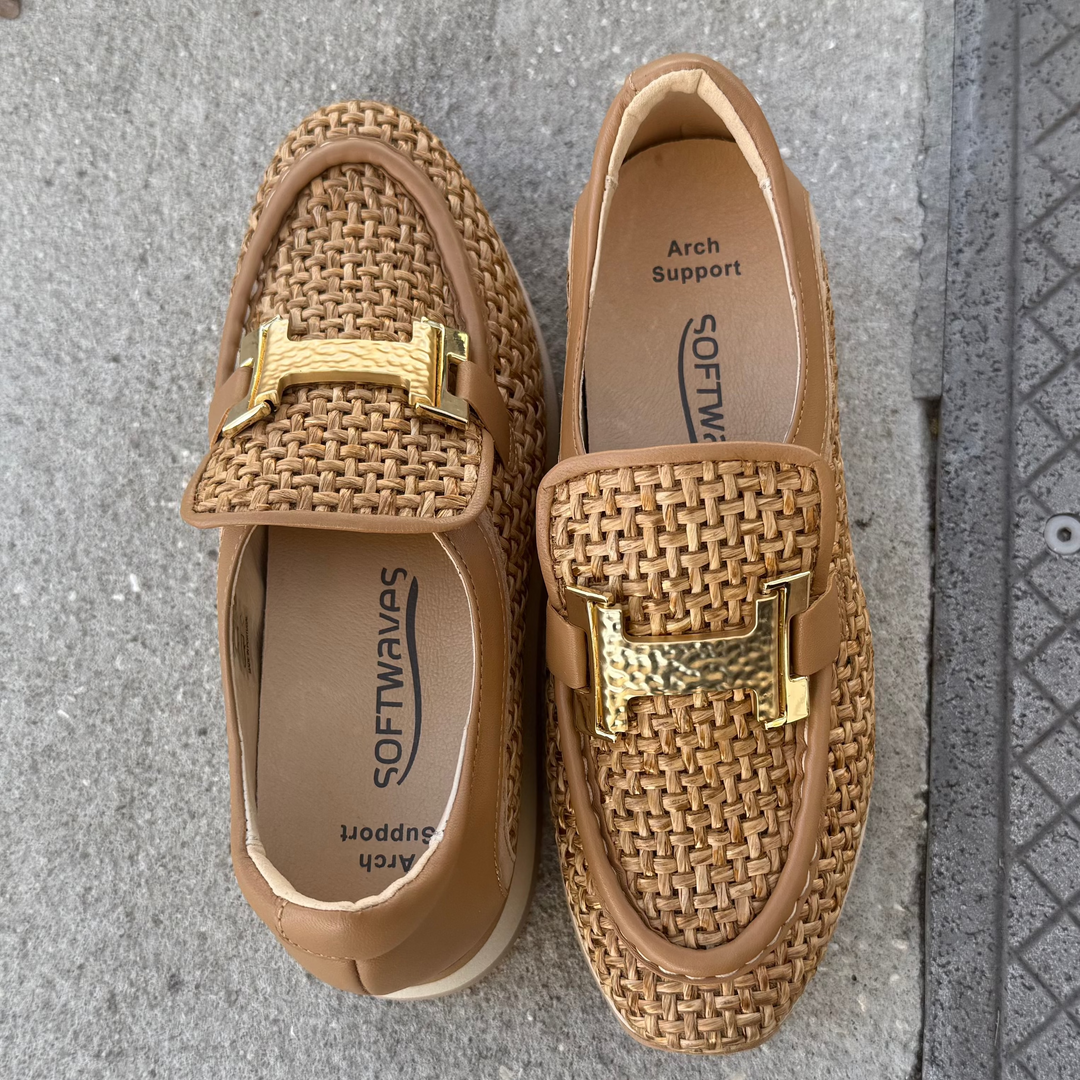 Camille Woven Raffia by Softwaves - Noisette