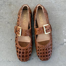 CARMI Woven Flat by Silent D - ALMOND