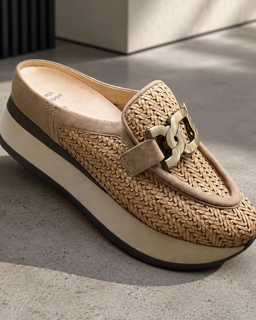 Celeste Rafia Mule by Softwaves