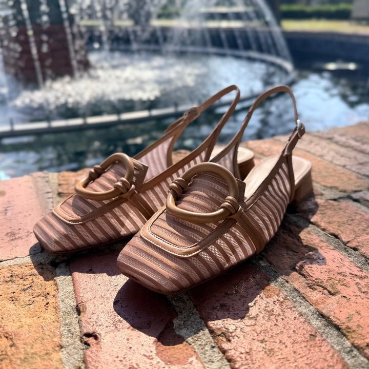 Circle Heel by Ezzio - Camel
