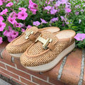 Clarita Rafia Mule by Softwaves - Noisette