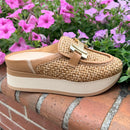 Clarita Rafia Mule by Softwaves - Noisette