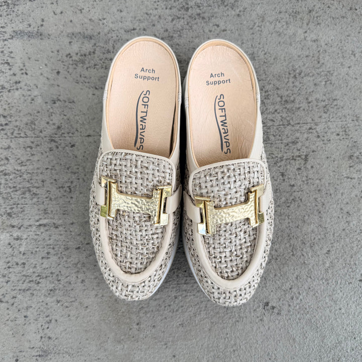 Clarita Rafia Mule by Softwaves - Sahara