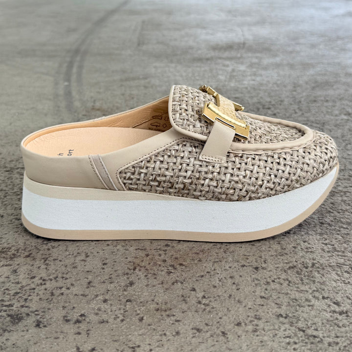 Clarita Rafia Mule by Softwaves - Sahara
