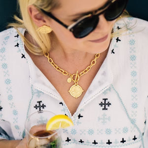 Compass Toggle Necklace - 20in