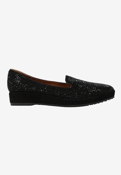 CORREZE Black Suede Rhinestones