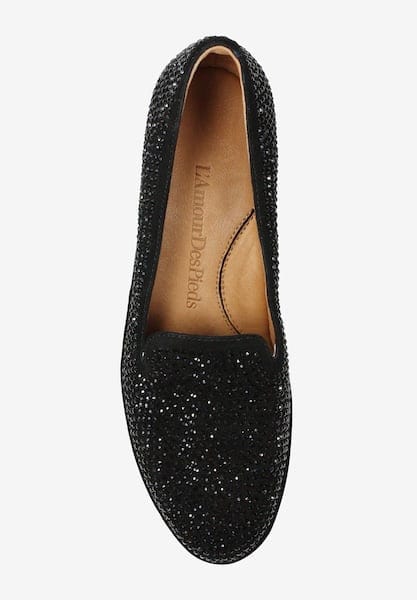CORREZE Black Suede Rhinestones