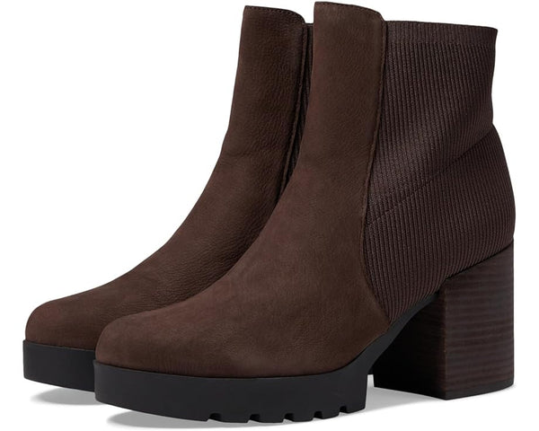 Eileen Fisher FARRAH HEEL BOOT CHOCOLATE NUBUCK