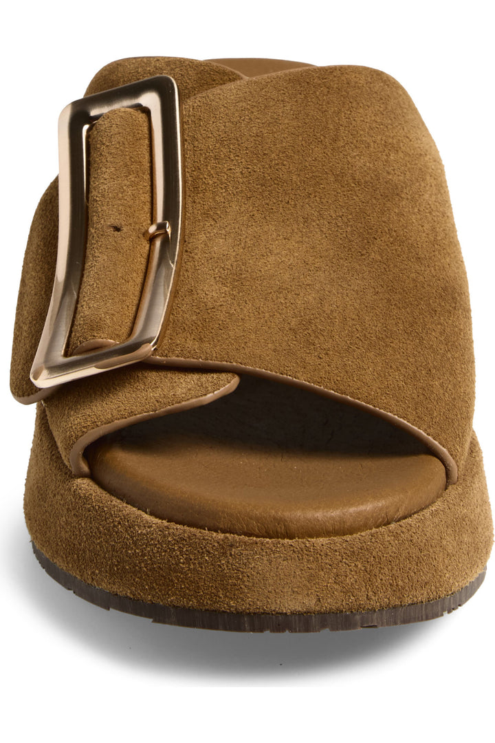 Elara Suede Wedge by Chocolat Blu - Camel