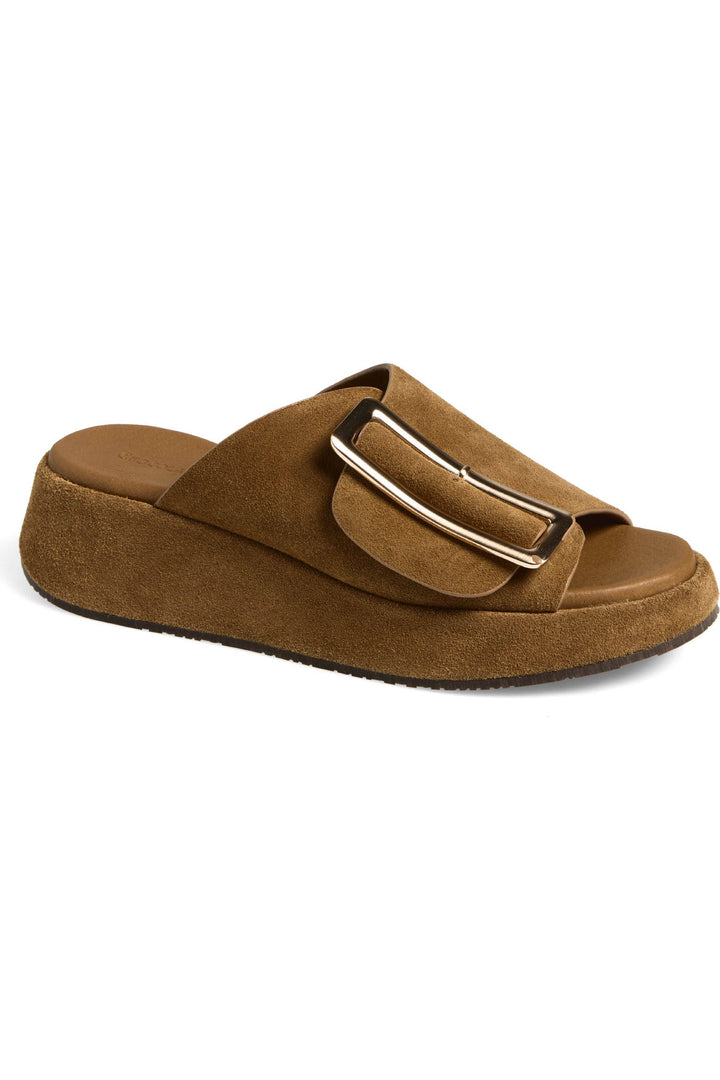 Elara Suede Wedge by Chocolat Blu - Camel
