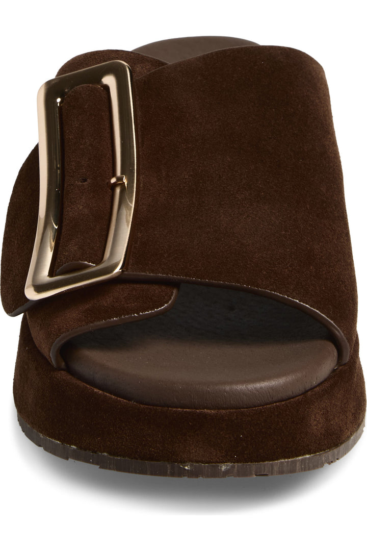 Elara Suede Wedge by Chocolat Blu - Chocolate