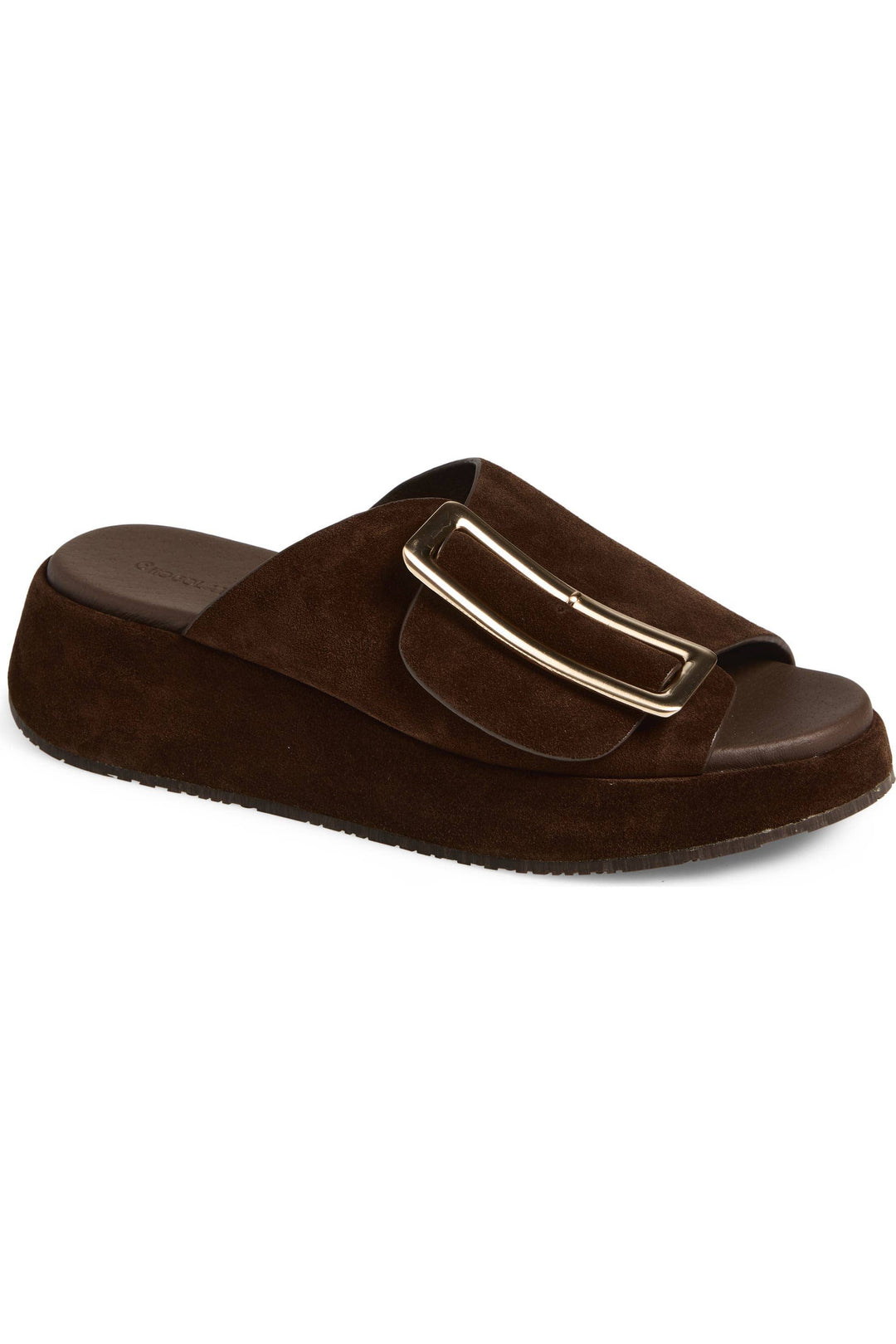 Elara Suede Wedge by Chocolat Blu - Chocolate