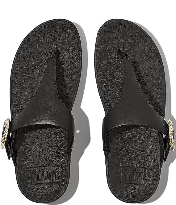 FitFlop Lulu Crystal Buckle Black