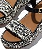FitFlop Woven Wedge Black/Ivory