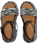 FitFlop Woven Wedge Black/Ivory