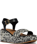 FitFlop Woven Wedge Black/Ivory