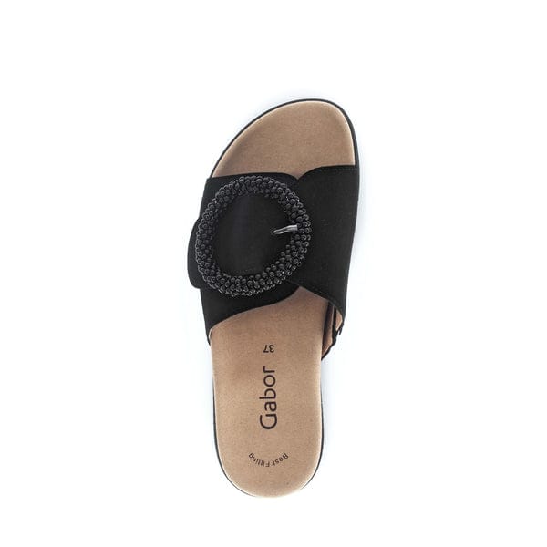 Gabor Buckle Slide Black