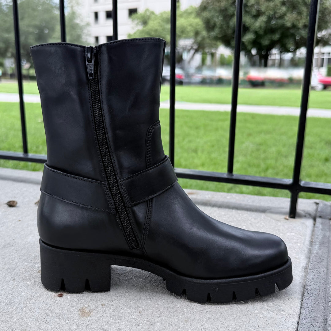 Gabor Circle Buckle Boot Black
