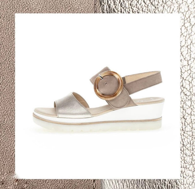 GABOR WEDGE Platino/Taupe