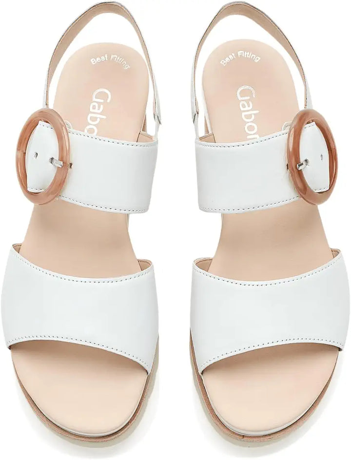 GABOR WEDGE -WHITE
