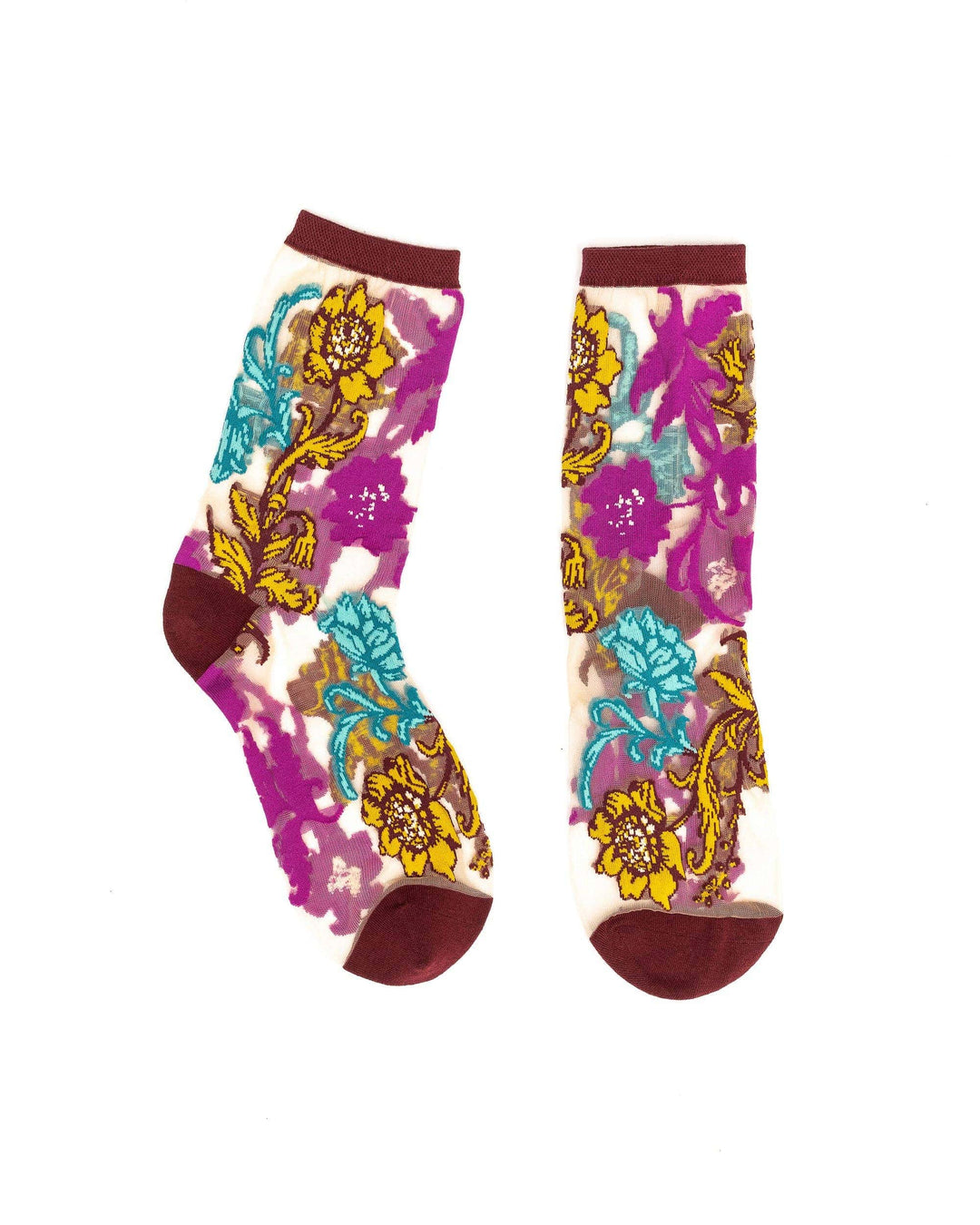 Gem Garden Sheer Crew by Sock Candy