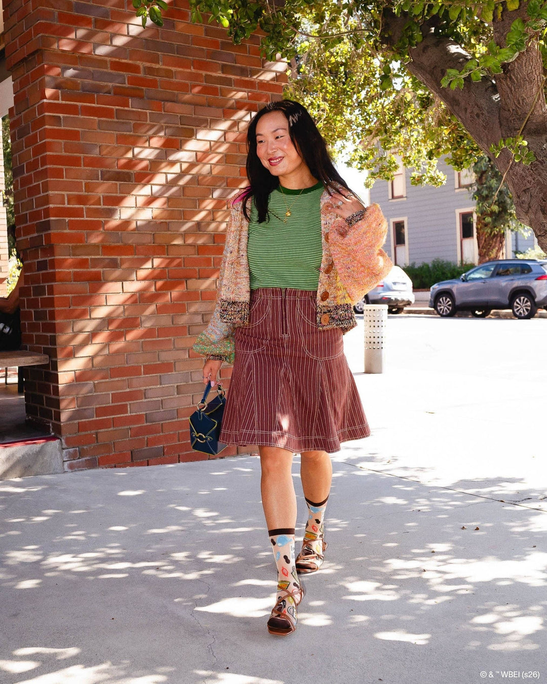 Gilmore Girls Lunch at Luke's Shimmer Sheer Crew by Sock Candy