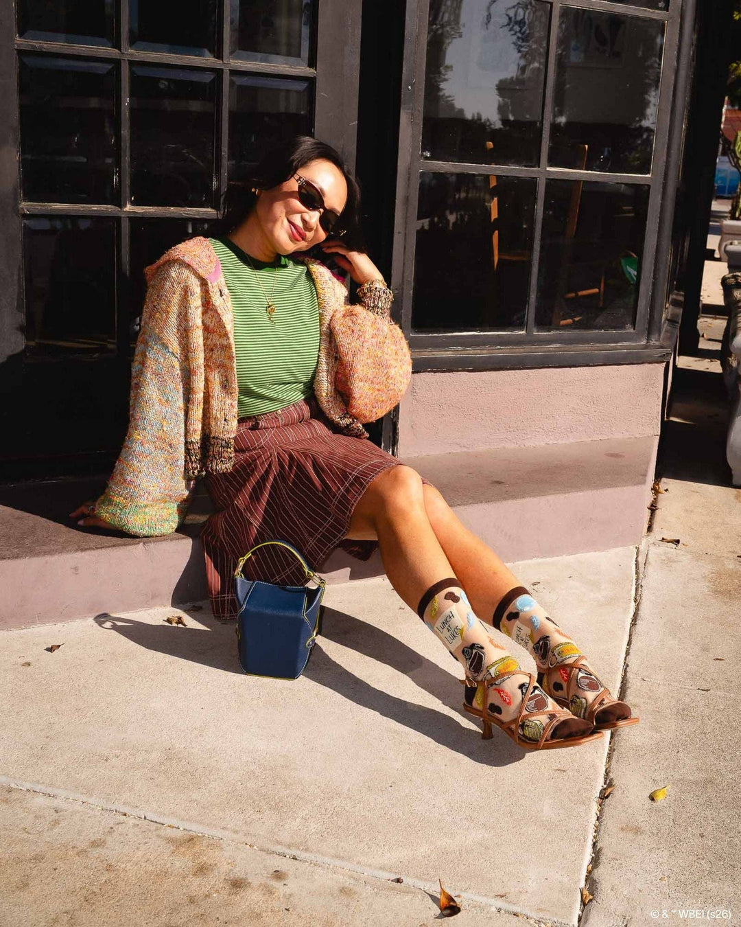 Gilmore Girls Lunch at Luke's Shimmer Sheer Crew by Sock Candy