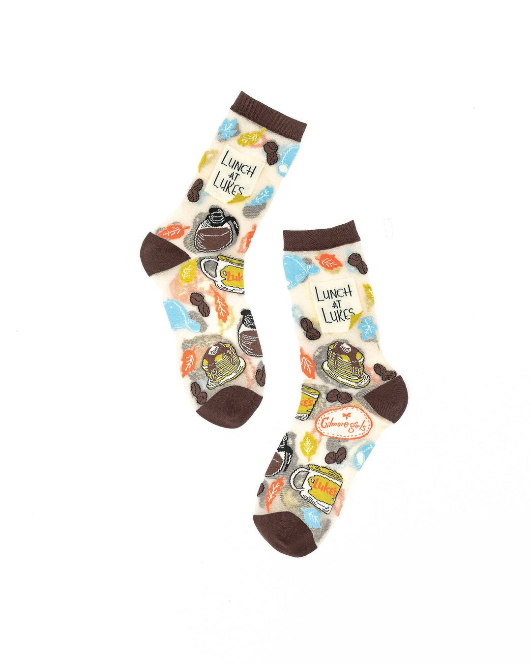 Gilmore Girls Lunch at Luke's Shimmer Sheer Crew by Sock Candy