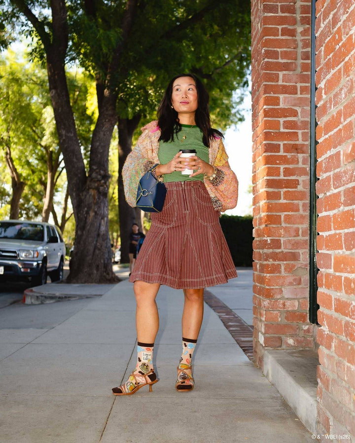 Gilmore Girls Lunch at Luke's Shimmer Sheer Crew by Sock Candy