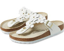 GIZEH FLOWERS WHITE LEATHER  FLOWERS WHITE
