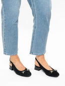 Gliselle Sling Back by Ara - Black Suede 01