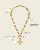 GOLD Cross NECKLACE - 20in