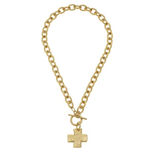 GOLD Cross NECKLACE - 20in