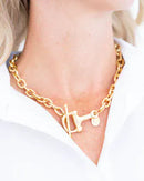 Gold Horse Bit Toggle - No Charm