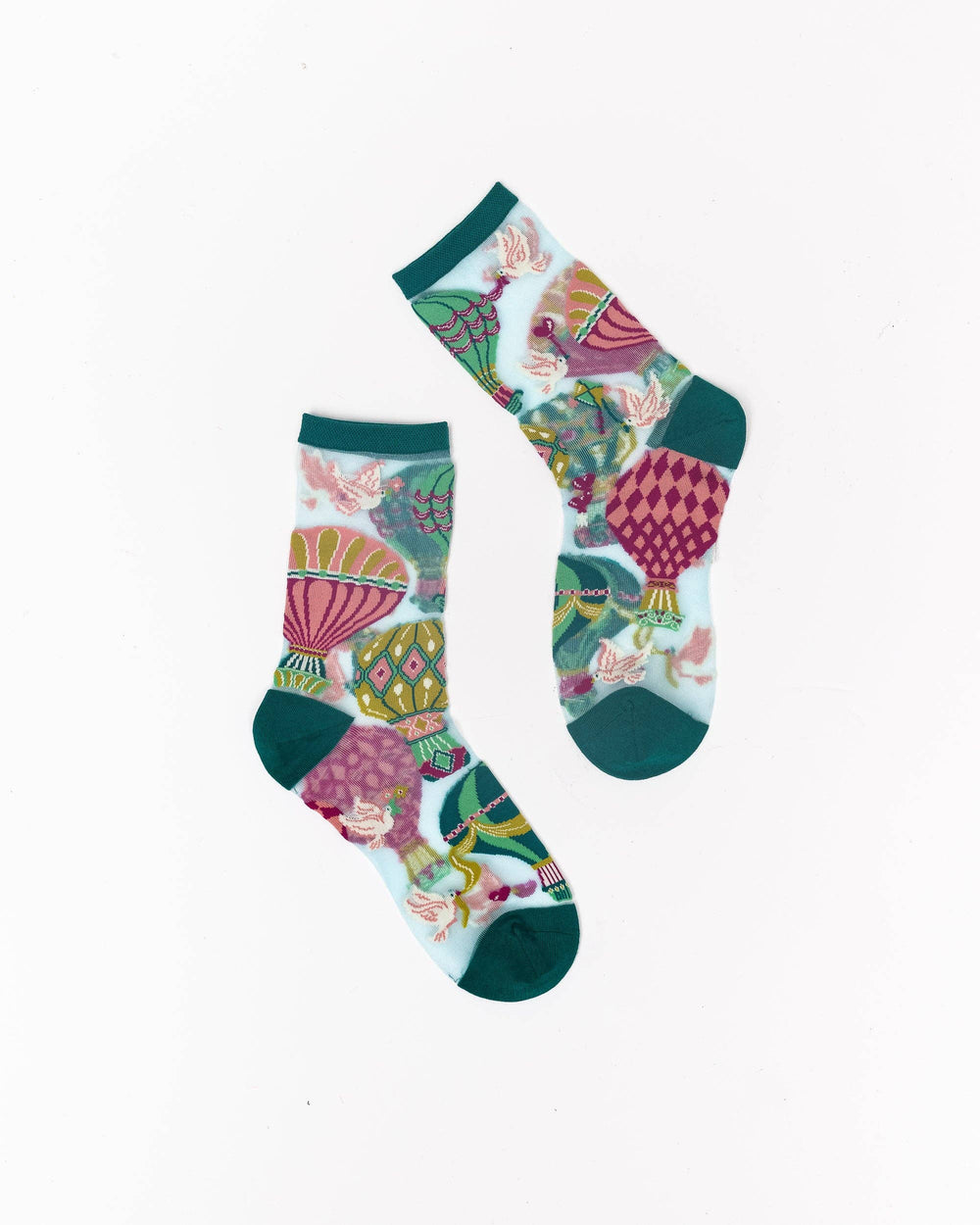 Hot Air Balloon Shimmer Sheer Crew by Sock Candy