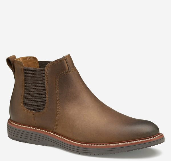 Johnston & Murphy Upton Chelsea Boot Brown Oiled