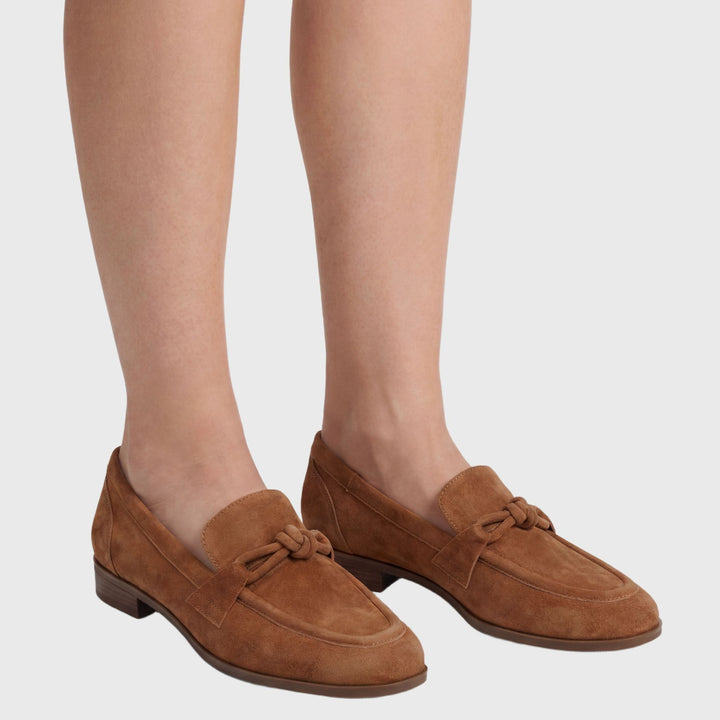 Kaye Knot Loafer by Vaneli - Cuoio Suede
