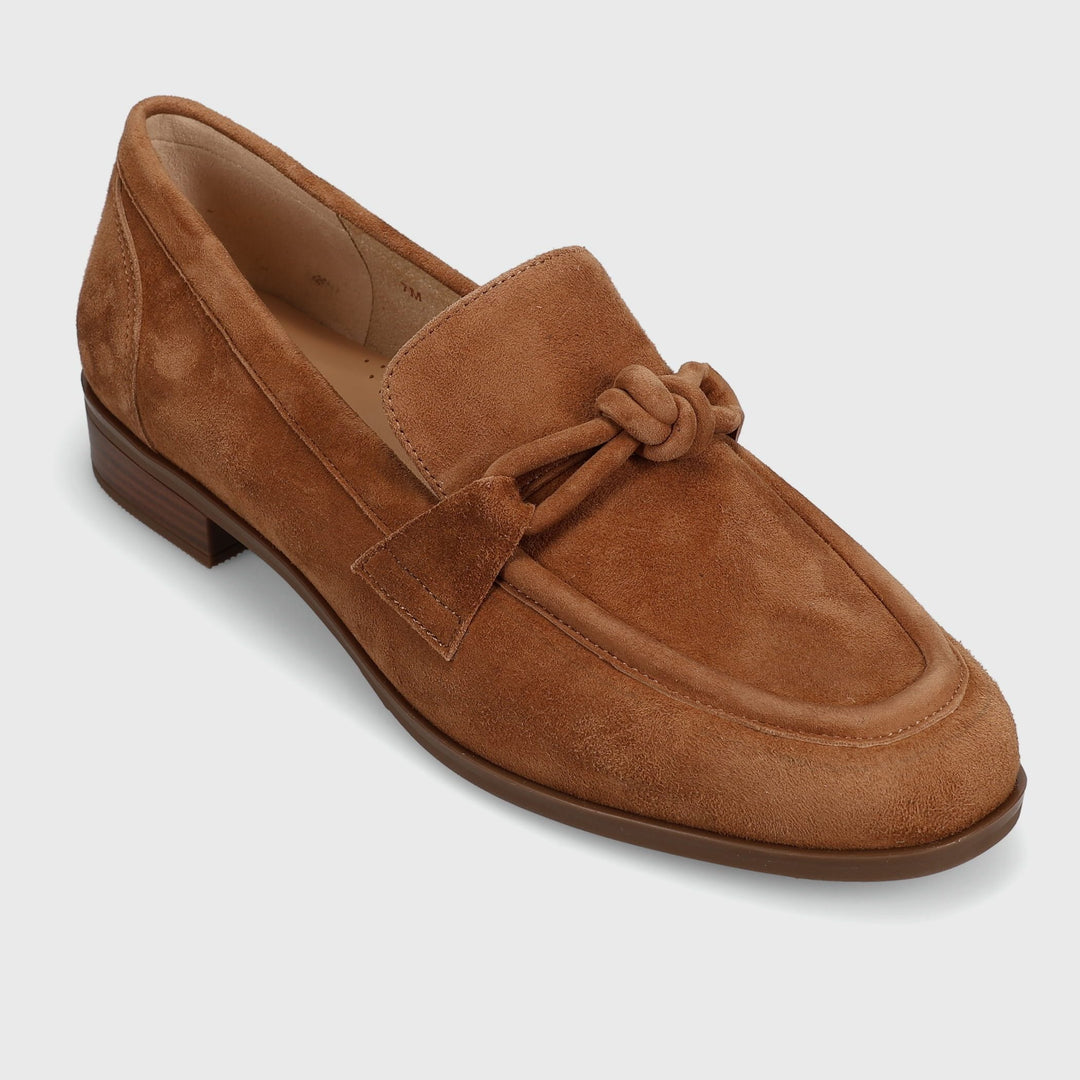 Kaye Knot Loafer by Vaneli - Cuoio Suede