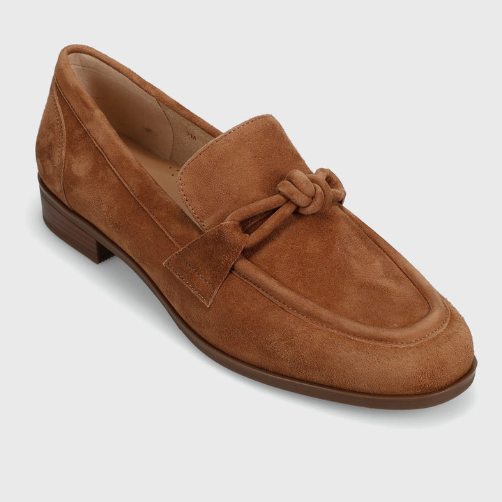 Kaye Knot Loafer by Vaneli - Cuoio Suede