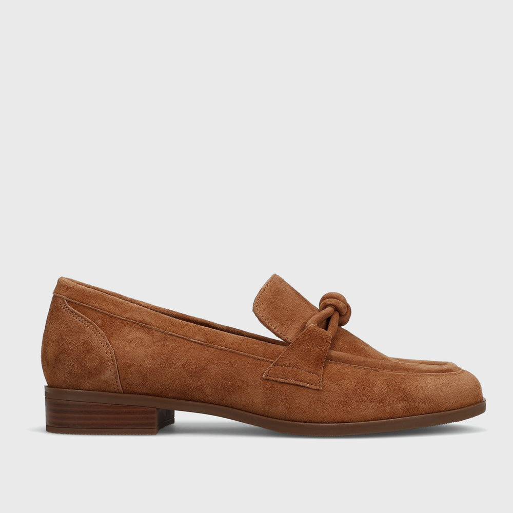 Kaye Knot Loafer by Vaneli - Cuoio Suede