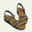 KAYLA by Naot - Jet Blk/Raffia NMO