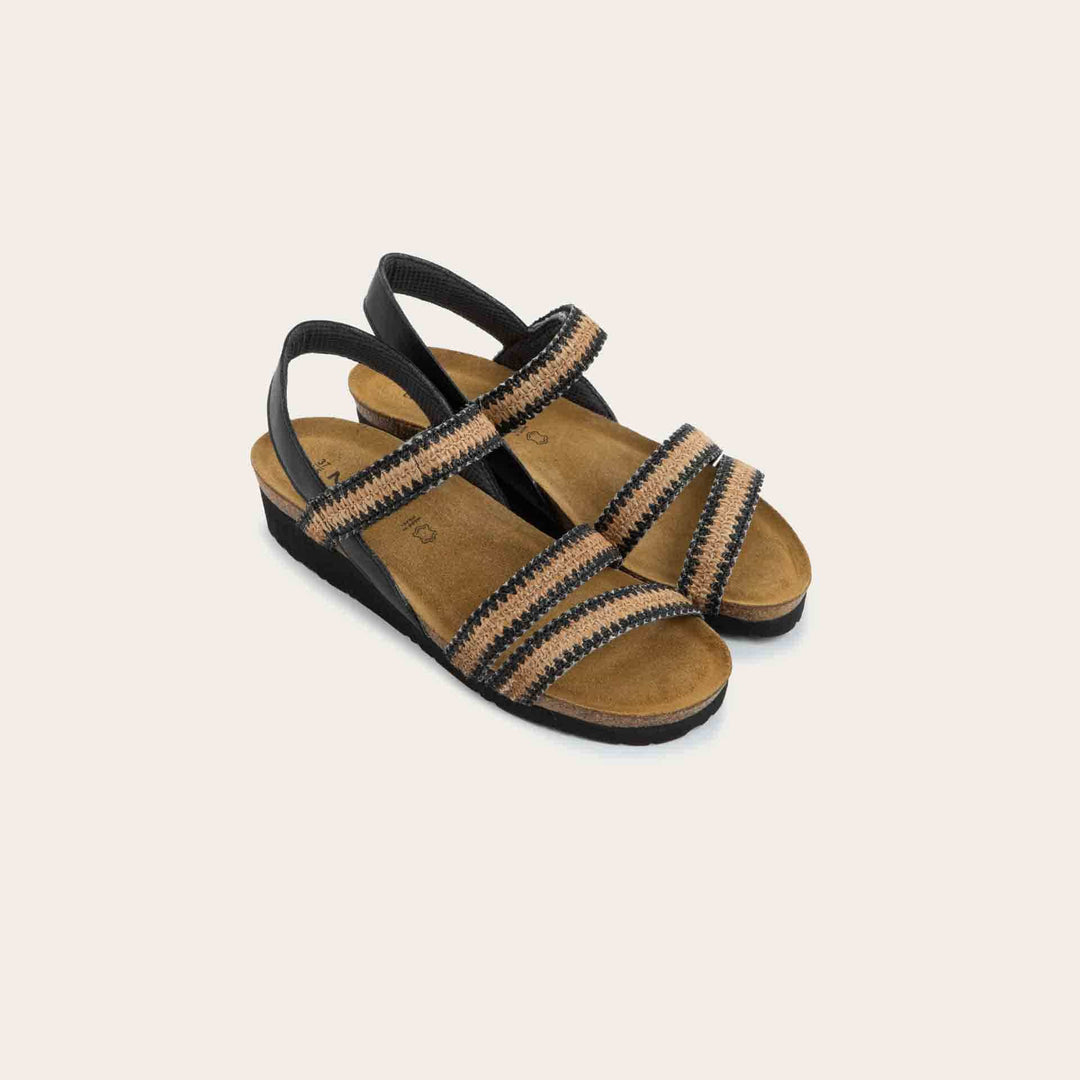 KAYLA by Naot - Jet Blk/Raffia NMO
