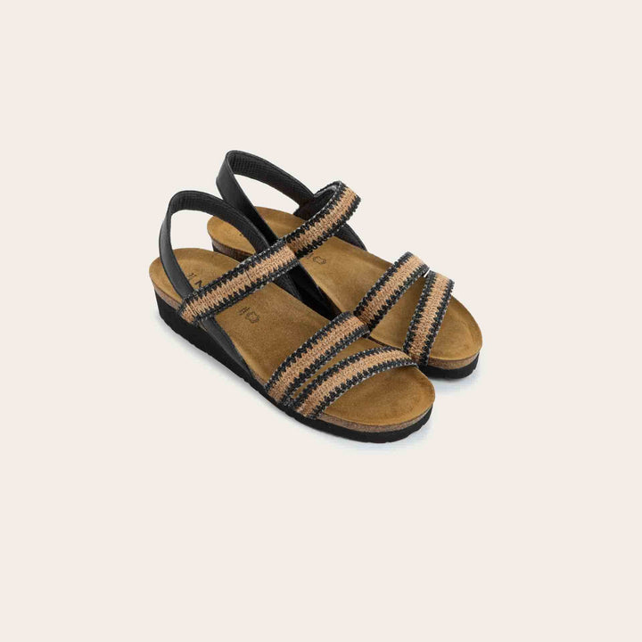 KAYLA by Naot - Jet Blk/Raffia NMO