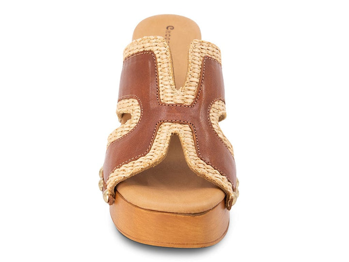 MAE RAFIA by Chocolat Blu - BROWN LEATHER