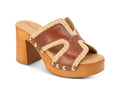 MAE RAFIA by Chocolat Blu - BROWN LEATHER