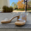 Maida by Vaneli - Clear/Cork