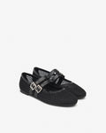 Mesh Ballet Flat by Nero Giardini - Black Mesh
