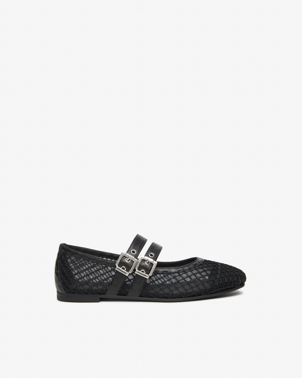 Mesh Ballet Flat by Nero Giardini - Black Mesh